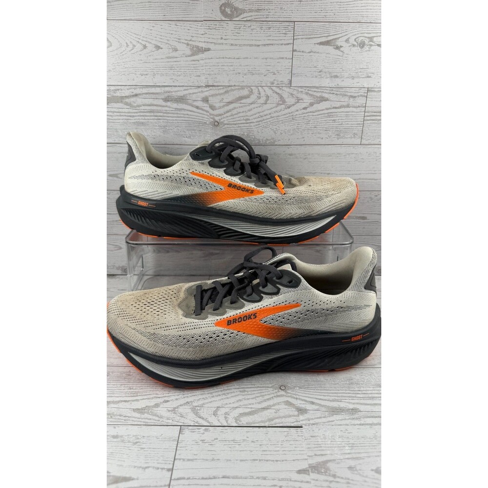 Brooks Ghost 17 110442-1D-048 Oyster Gray 10.5D Mens Sneakers Running Shoes #735